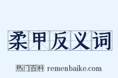 柔甲反义词是什么意思的图片